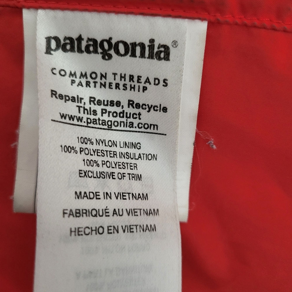 Patagonia Women Radalie Jacket  Zip Insulated Maroon Red Quilted Puffer Large - Picture 10 of 12